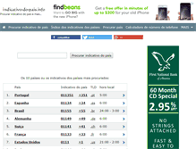 Tablet Screenshot of indicativo-do-pais.info